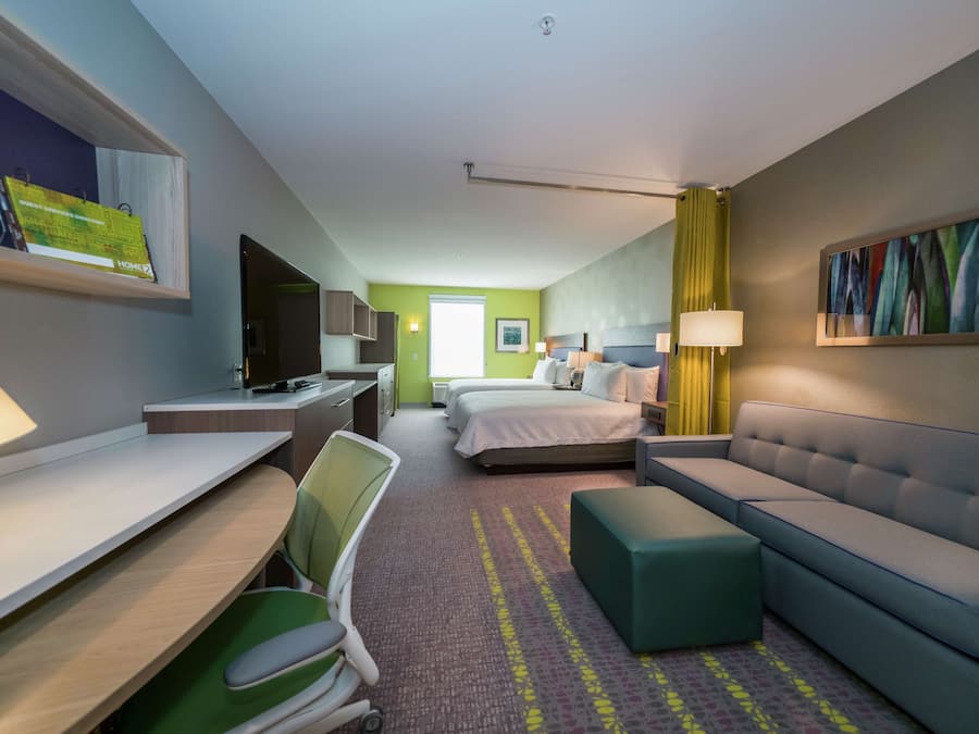 Studio, 2 Queen Beds, Non Smoking | In-room safe, desk, iron/ironing board, free cribs/infant beds