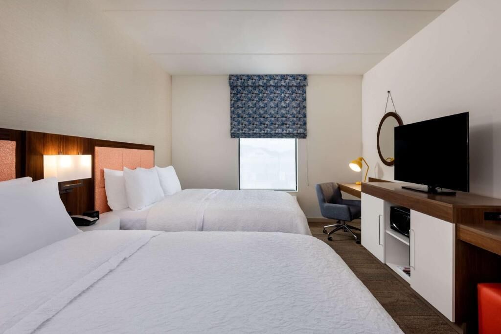 In-room safe, desk, laptop workspace, blackout drapes