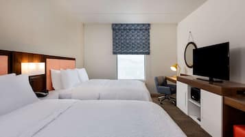 In-room safe, desk, laptop workspace, blackout curtains