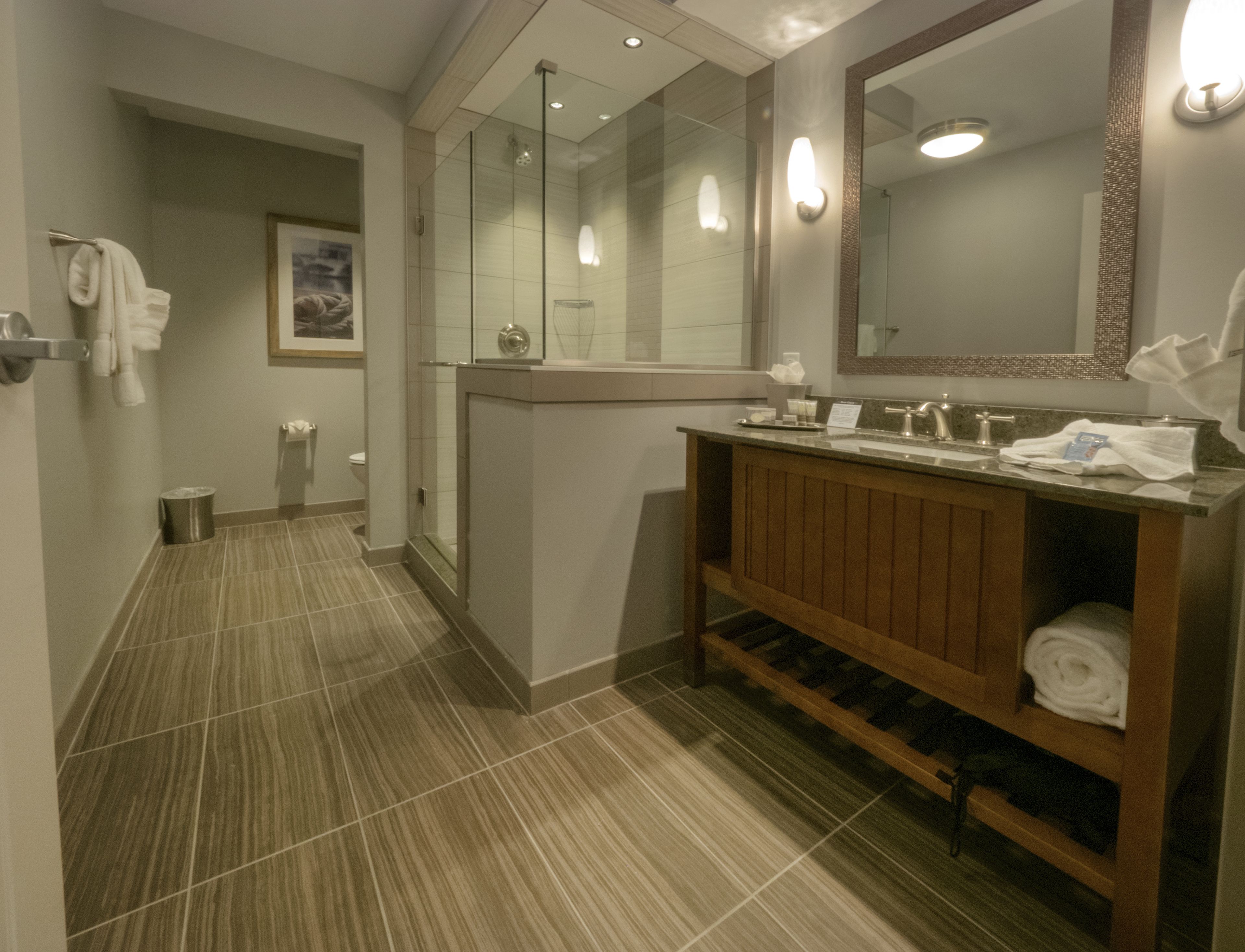 hair dryer, bathrobes, towels