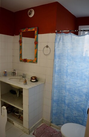 Nhà phong cách cổ điển, 4 phòng ngủ, ban công, quang cảnh vườn | Phòng tắm | Bồn tắm và buồng tắm vòi sen riêng, bồn tắm thủy lực, khăn tắm 