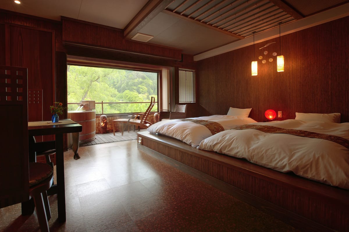 Traditionele kamer, niet-roken (Japanese Style Twin Hot Spring 316) | Een minibar, een kluis op de kamer, een bureau, gratis wifi