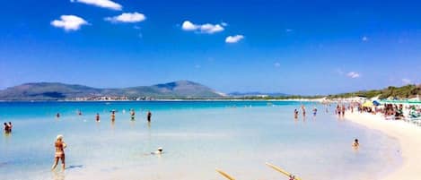 Sulla spiaggia, lettini da mare