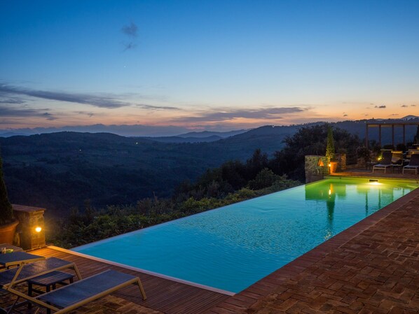 Indoor pool, an infinity pool