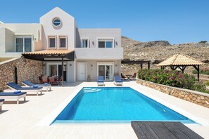 Pool - Villa Amara, Blue Line, Lindos, 3 bedroom villa with private pool and hot tub  (Lindos)