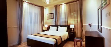 In-room safe, blackout drapes, soundproofing, iron/ironing board