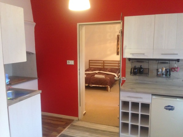 Appartement Ville, cuisine, côté cour intérieure | Coin séjour