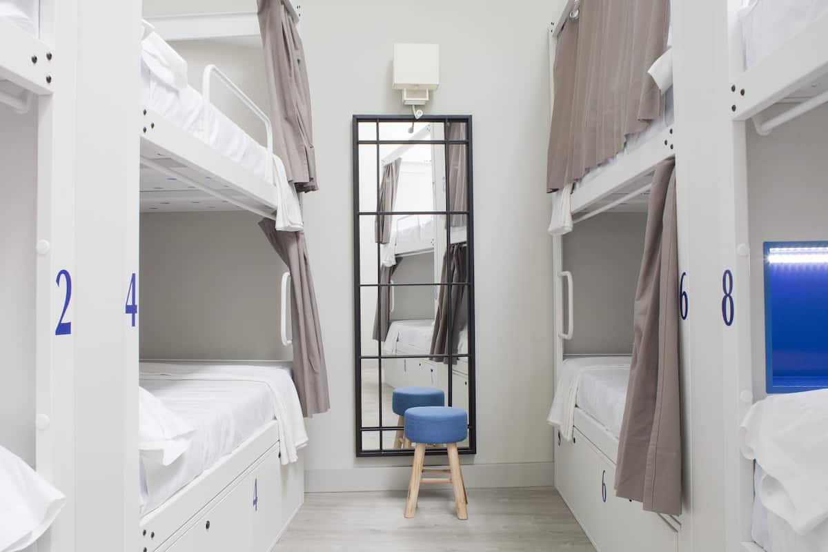 Shared Dormitory, Women Only, Shared Bathroom (1 bed in a 8-Bed Dormitory Room) | Premium bedding, down comforters, desk, blackout drapes