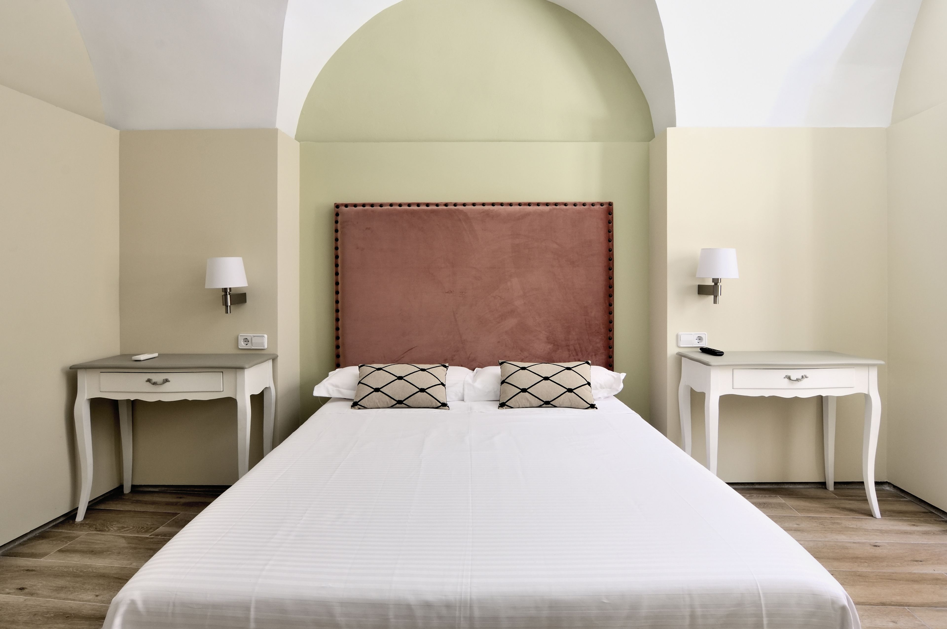 Down duvets, pillow-top beds, desk, blackout curtains