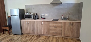 Superior Apartment, 1 Bedroom | Private kitchen | Fridge, microwave, stovetop, espresso maker