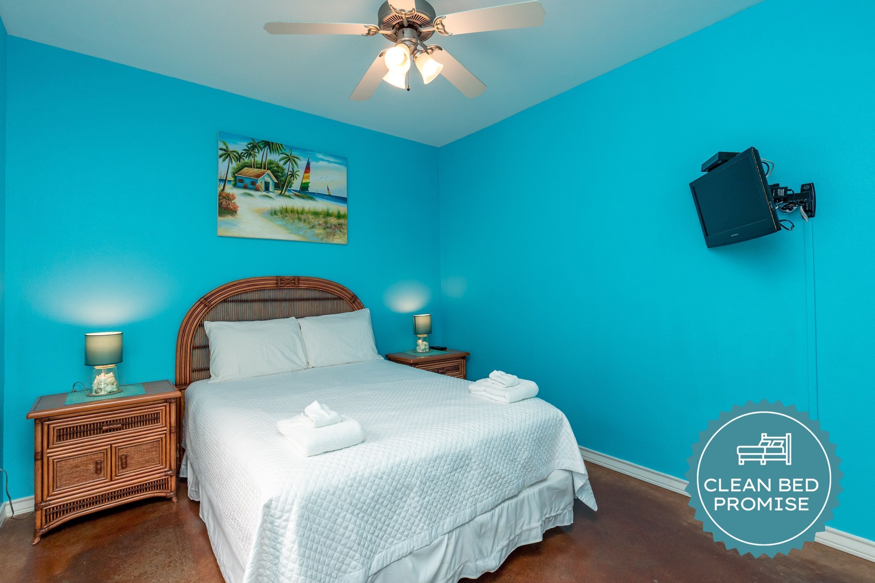 2 soverom, strykejern/-brett, reiseseng for barn og wi-fi (inkludert)