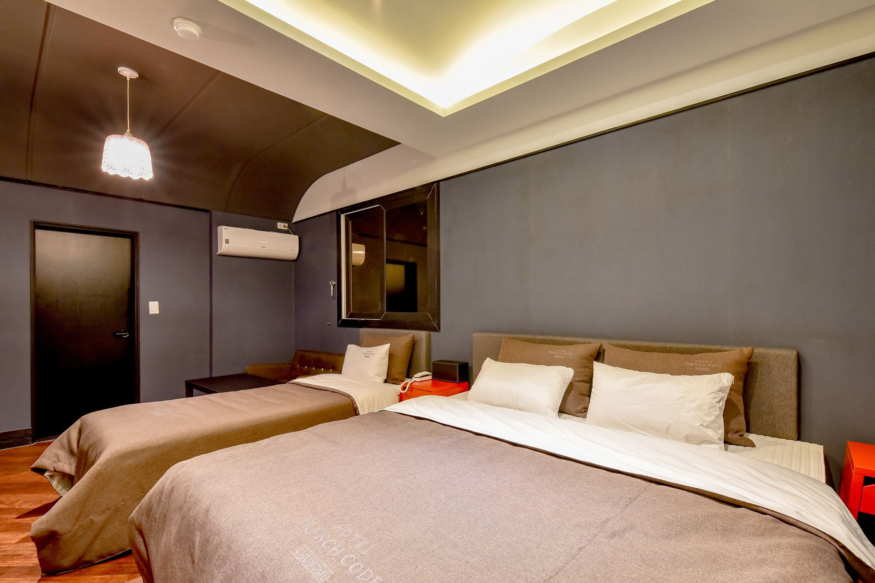 vip twin | desk, blackout curtains, soundproofing, iron/ironing board