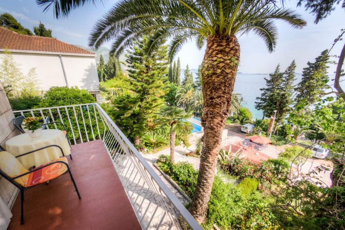 Superior driepersoonskamer, balkon, uitzicht op zee | Balkon