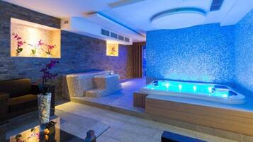 Sauna, hot tub, steam room, body treatments, body scrubs, massages
