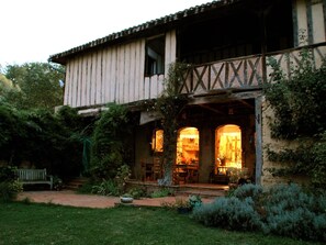 Front of property - evening/night - Jouandassou (Fontrailles)