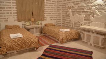 Twin Room, 2 Twin Beds, Private Bathroom | Desk, iron/ironing board, free cribs/infant beds, free rollaway beds