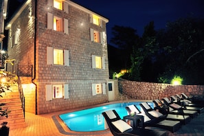 Front of property – evening/night