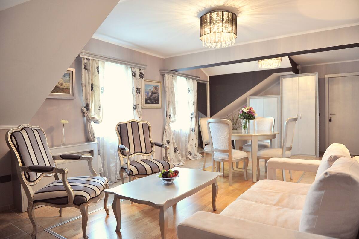 Penthouse, 1 Bedroom, Sea View | Living room