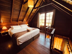 Chalé | Frigobar, Wi-Fi de cortesia, roupa de cama