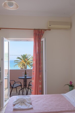 Standard Twin Room, Sea View | Beach/ocean view - Alkyon Beach Hotel (Corfu)