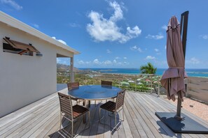 Outdoor dining - Villa Pinel – Intimate Oceanview Escape Above Orient Bay, St. Martin (Cul-de-Sac)