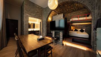 Family Room (Party Room) | Living area | Flat-screen TV, pay movies, heated floors