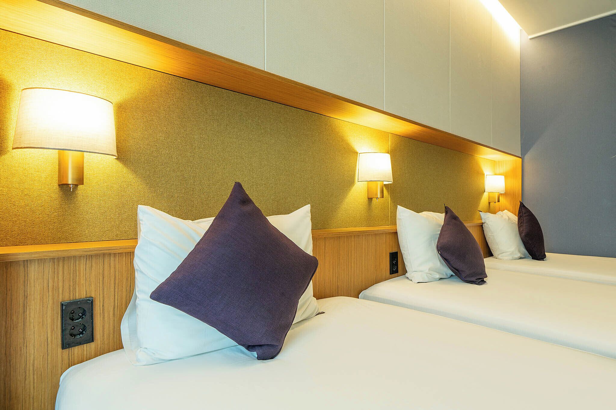 triple single room | premium bedding, blackout curtains, soundproofing, free wifi