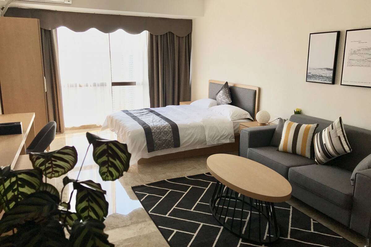 Design-Doppelzimmer | Schreibtisch, Verdunkelungsvorhänge, kostenloses WLAN