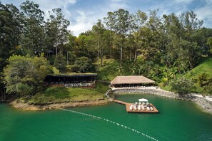 Private beach, beach bar