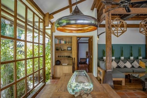 Deluxe-Villa, 2 Schlafzimmer, eigener Pool (Gaia) | Wohnbereich