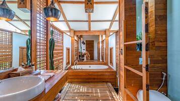 Vil·la de luxe, 1 dormitori, vistes al jardí, al costat de la piscina (Private villa with Pool) | Dutxa