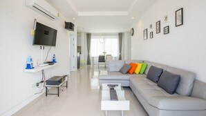 2 Bedrooms Villa with Private Pool | Living area | 42-inch flat-screen TV with digital channels, TV - @CHAIN Pool Villa (Hua Hin)