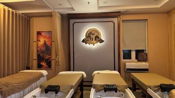 Body treatments, hot stone massages, facials, reflexology, massages