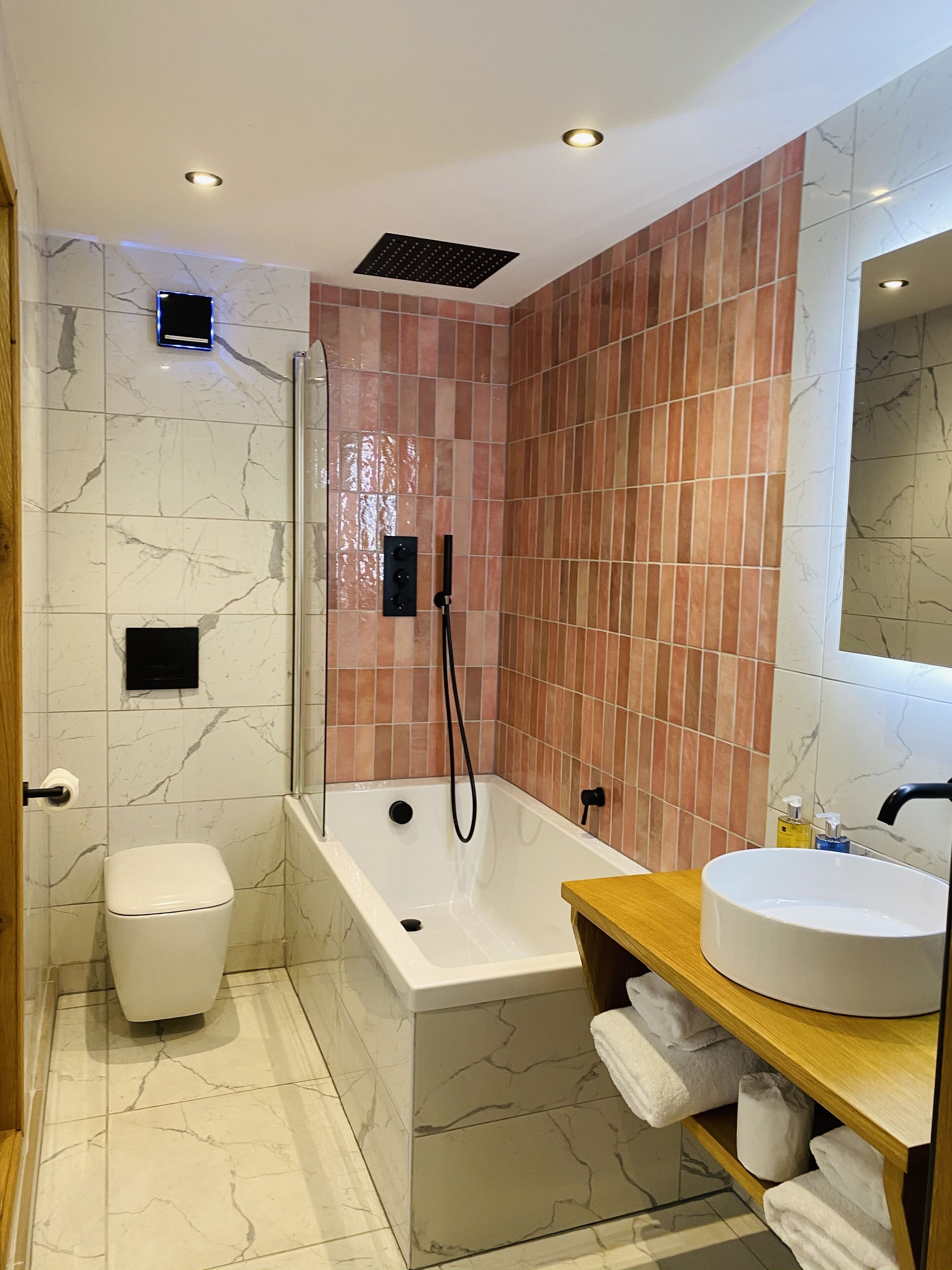 ห้องเอ็กเซกคิวทีฟดับเบิล, ห้องน้ำในตัว | ห้องน้ำ | ของใช้ในห้องน้ำระดับพรีเมียม, ไดร์เป่าผม, ผ้าเช็ดตัว