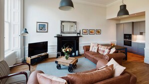 Apartment, 2 Bedrooms | Living room | Flat-screen TV, Netflix, DVD player - Dean View at Great Stuart Street (Edinburgh)