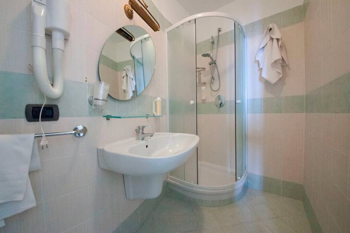 shower, eco-friendly toiletries, hair dryer, bidet