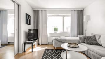 Lejlighed - 1 soveværelse - udsigt til gårdsplads | Stue | Fladskærms-tv