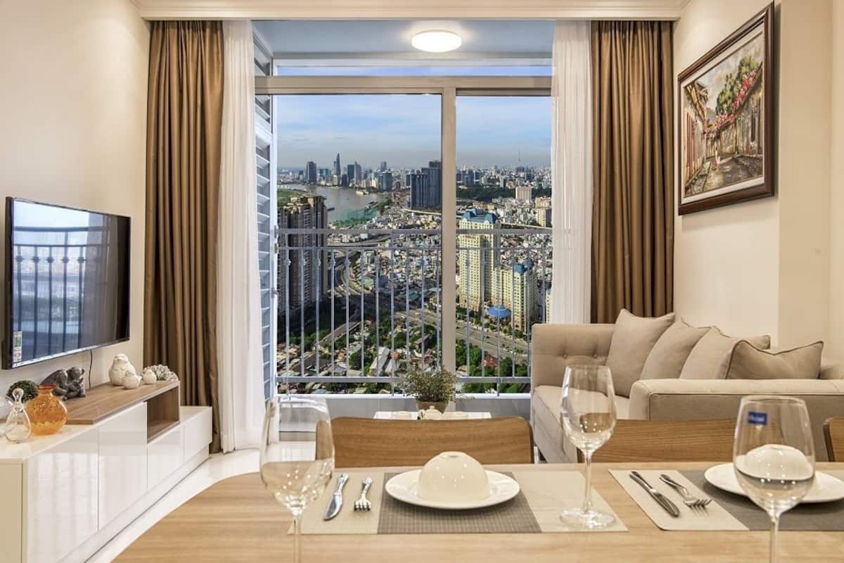 Premium Apartment, 2 Bedrooms, City View | Living area