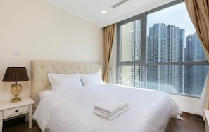 Deluxe Apartment, 2 Bedrooms, Pool View | Laptop workspace, blackout curtains, soundproofing, iron/ironing board - Brilliant HCMC Service Apartments (Ho Chi Minh City)