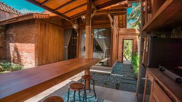 Villa, 1 Bedroom, Private Pool (Wooden) | Private kitchen | Coffee/tea maker, electric kettle, dining tables