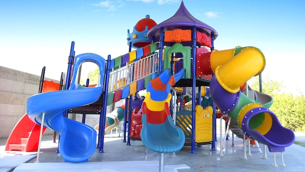 A playground with multiple slides and climbing structures. - L'Oasi di Pierino (Ponzano di Fermo)