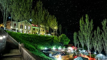 Outdoor banquet area