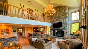 Premier Townhome, 5 Bedrooms, Fireplace, Mountain View (MM1) | Living area | LCD TV, fireplace - Bretton Woods Condos by Bretton Woods Vacations (Bretton Woods)