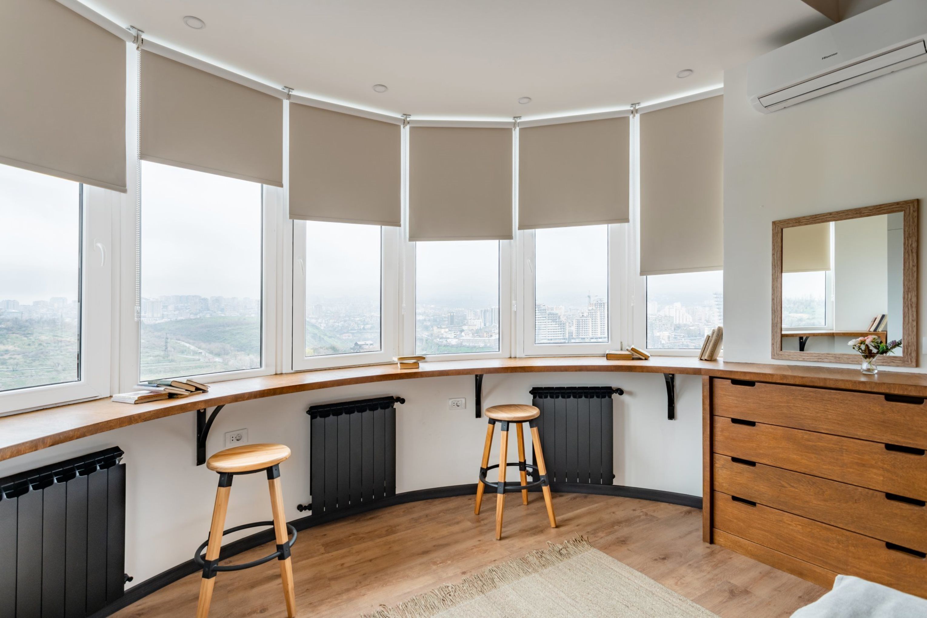 Apartamento luxo, 1 quarto, terraço, vista para a cidade | Roupas de cama antialérgicas, cofres nos quartos