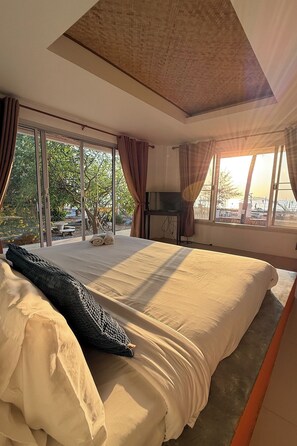 Standard Double Seaview With Garden | Blackout curtains, rollaway beds, free WiFi - At-Pran Sunrise Beach Resort (Sam Roi Yot)