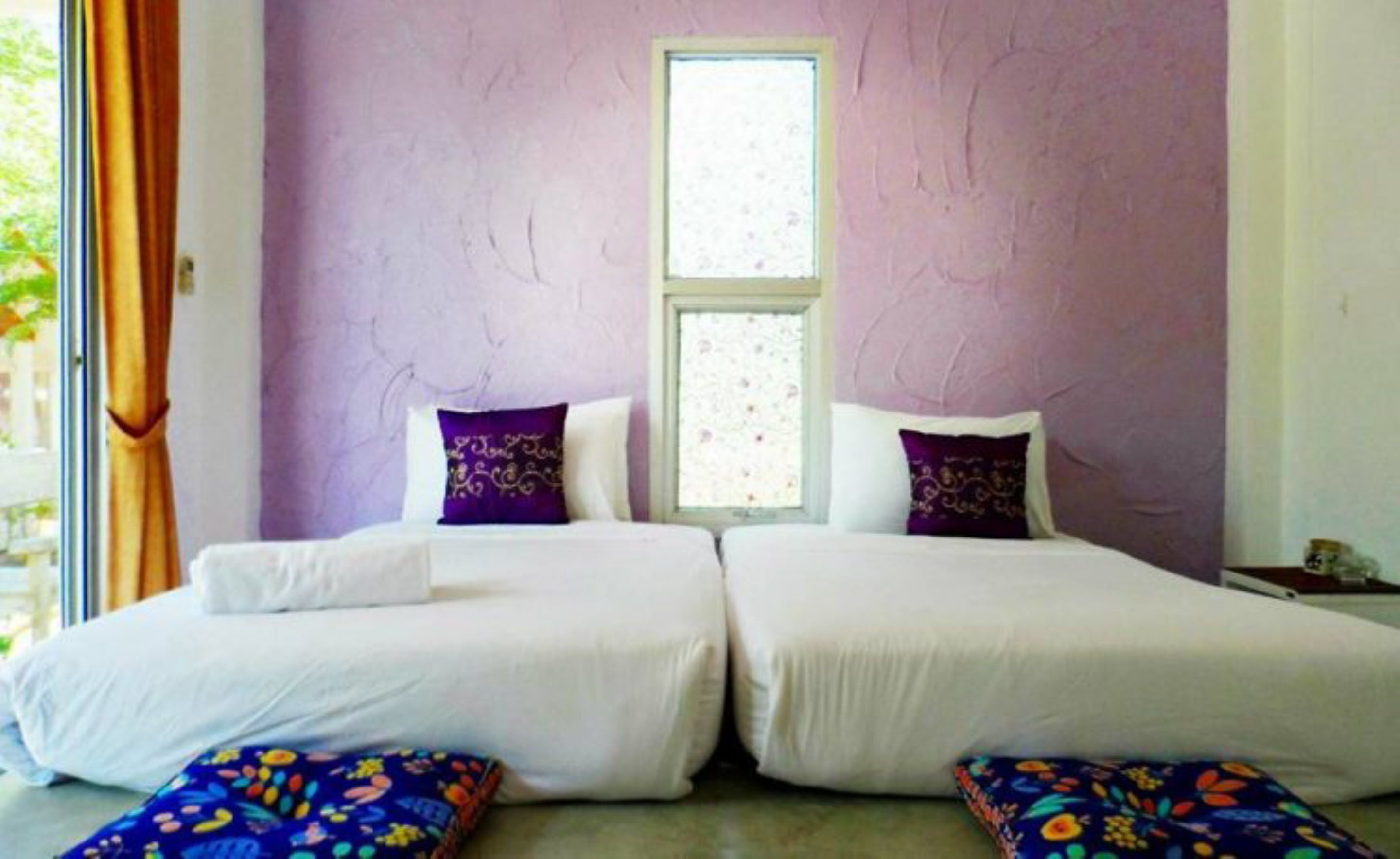 Blackout curtains, iron/ironing board, rollaway beds, free WiFi