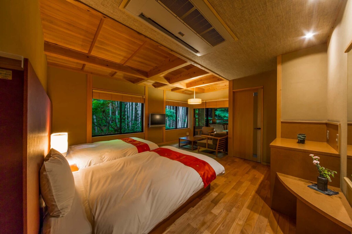[Sora]Premium Japanese-Modern/37 m²(Adults Only)[Hot Spring Bath with Waterfall View], Non Smoking | In-room safe, WiFi (free)