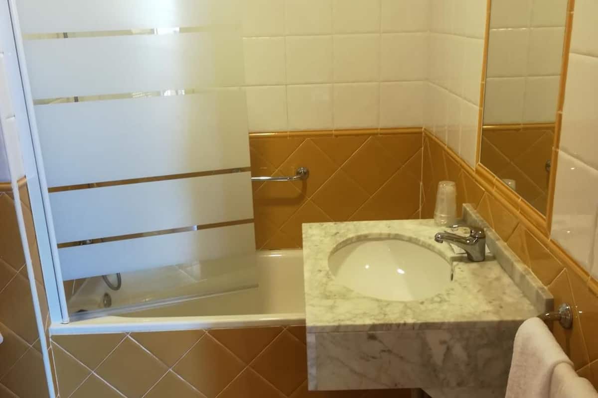 shower, free toiletries, bidet, towels