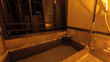 Japanese Style Room with Semi Open-air Bath and Toilet asagiiro | Bathroom | Slippers, bidet, towels