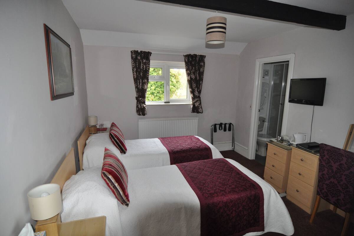 Twin Room, Ensuite | Desk, iron/ironing board (on request), WiFi (free), bed sheets
